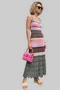 Zigzag Knit Maxi Dress
