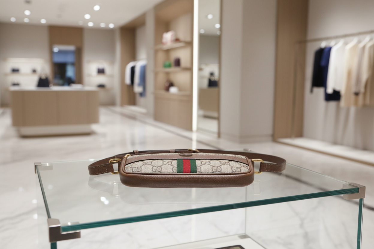 GUCCI – GG Supreme Mini Ophidia Crossbody – Brown Canvas & Leather – 2022