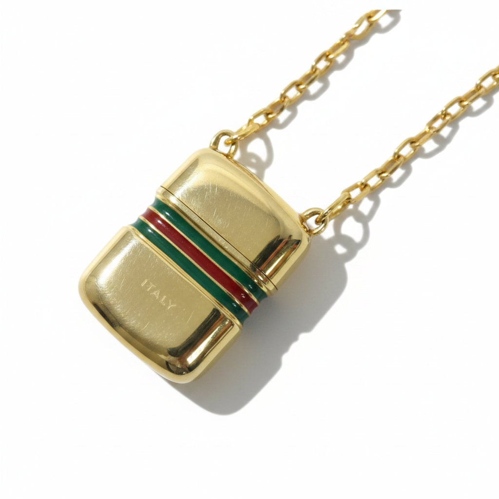 GUCCI Gold-Tone Pendant Necklace | Previously Owned Authentic