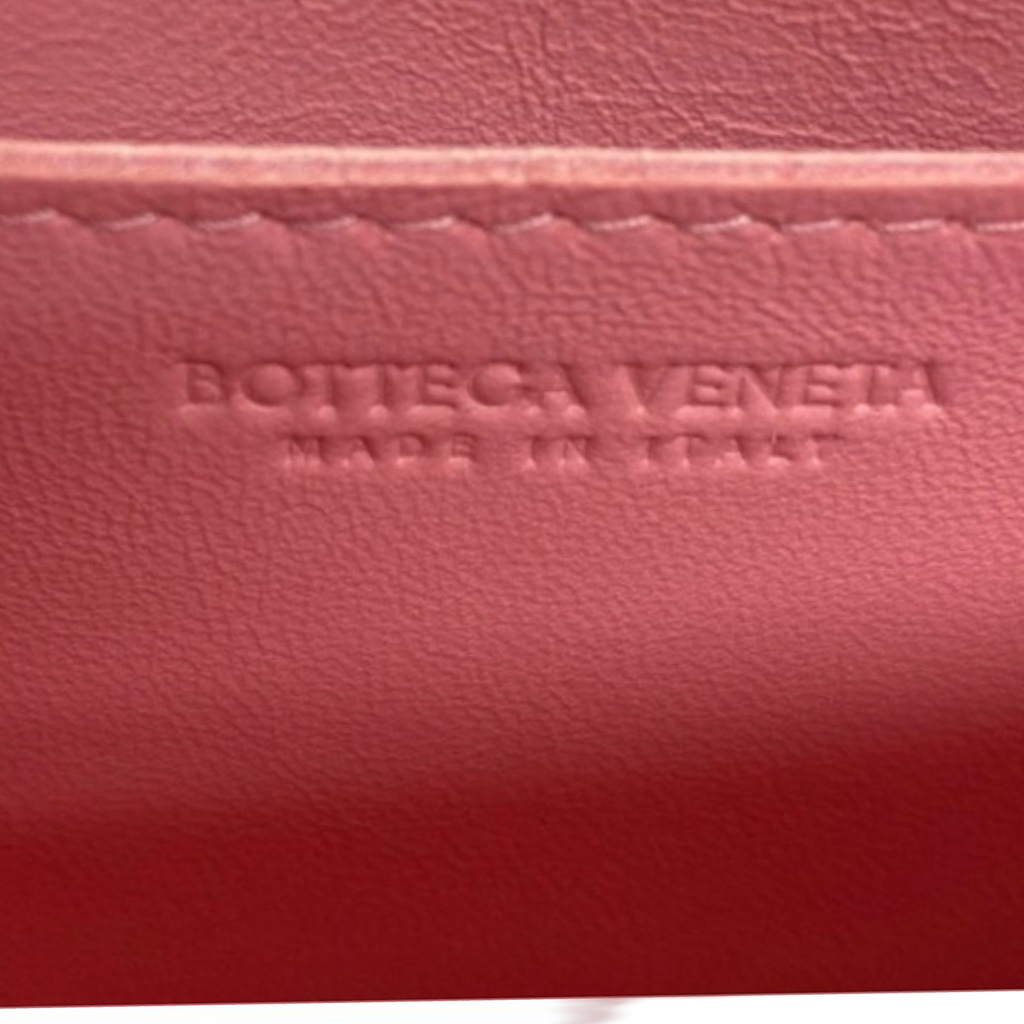 Bottega Veneta Cassette Leather Crossbody Shoulder Bag Pink | Previously Owned Authentic