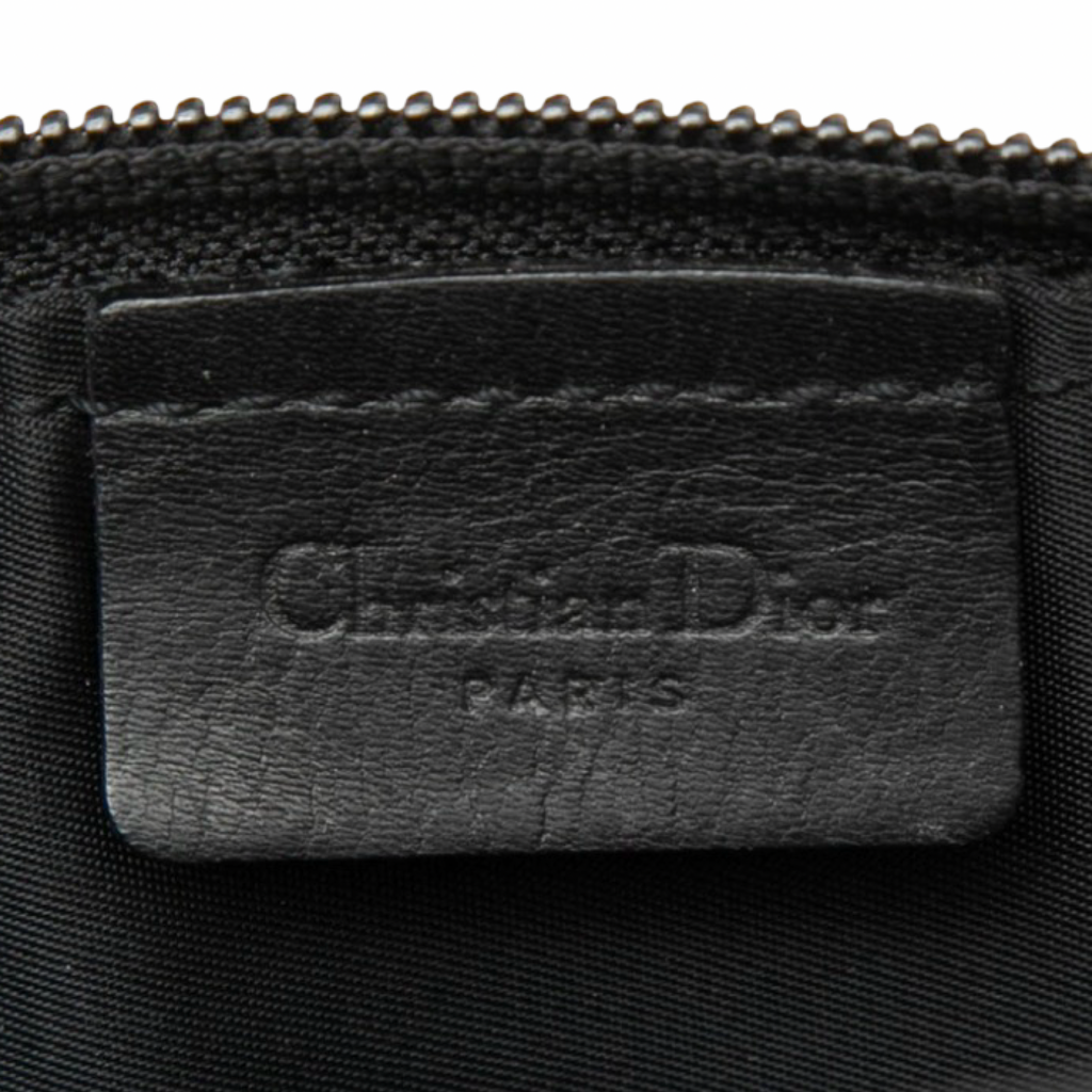 Vintage Dior Trotter Black Monogram Canvas Small Handbag Authentic Previously Owned