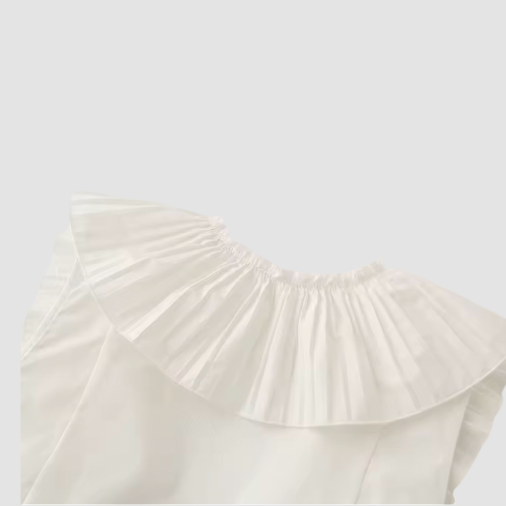 Sleeveless Pleated Peplum Top Bow Detail