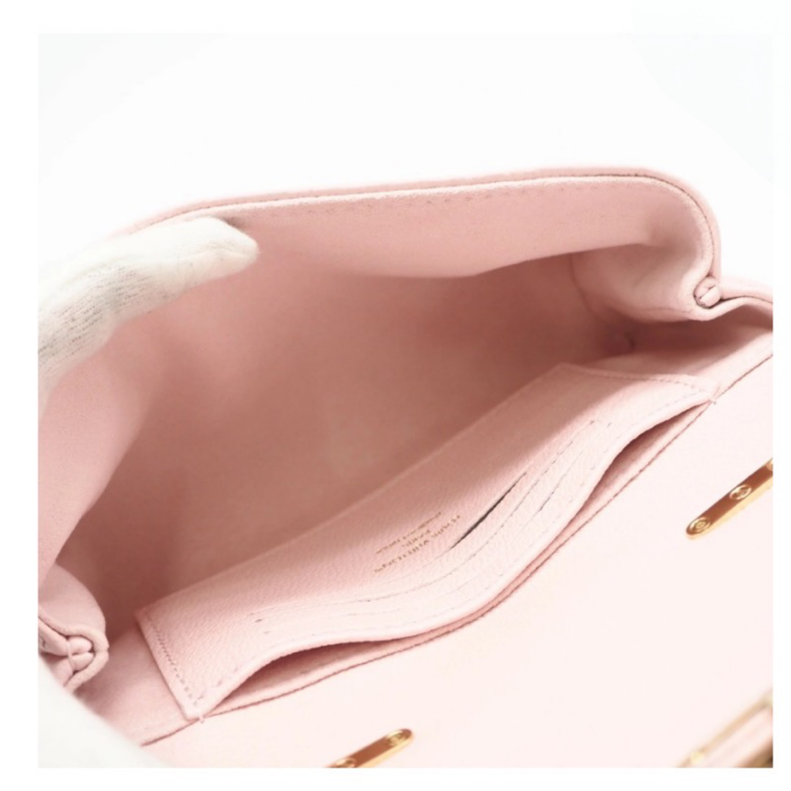 Louis Vuitton Nano Malletree Pink Calf Leather Bag – Unused / Excellent Condition previously Owned Authentic