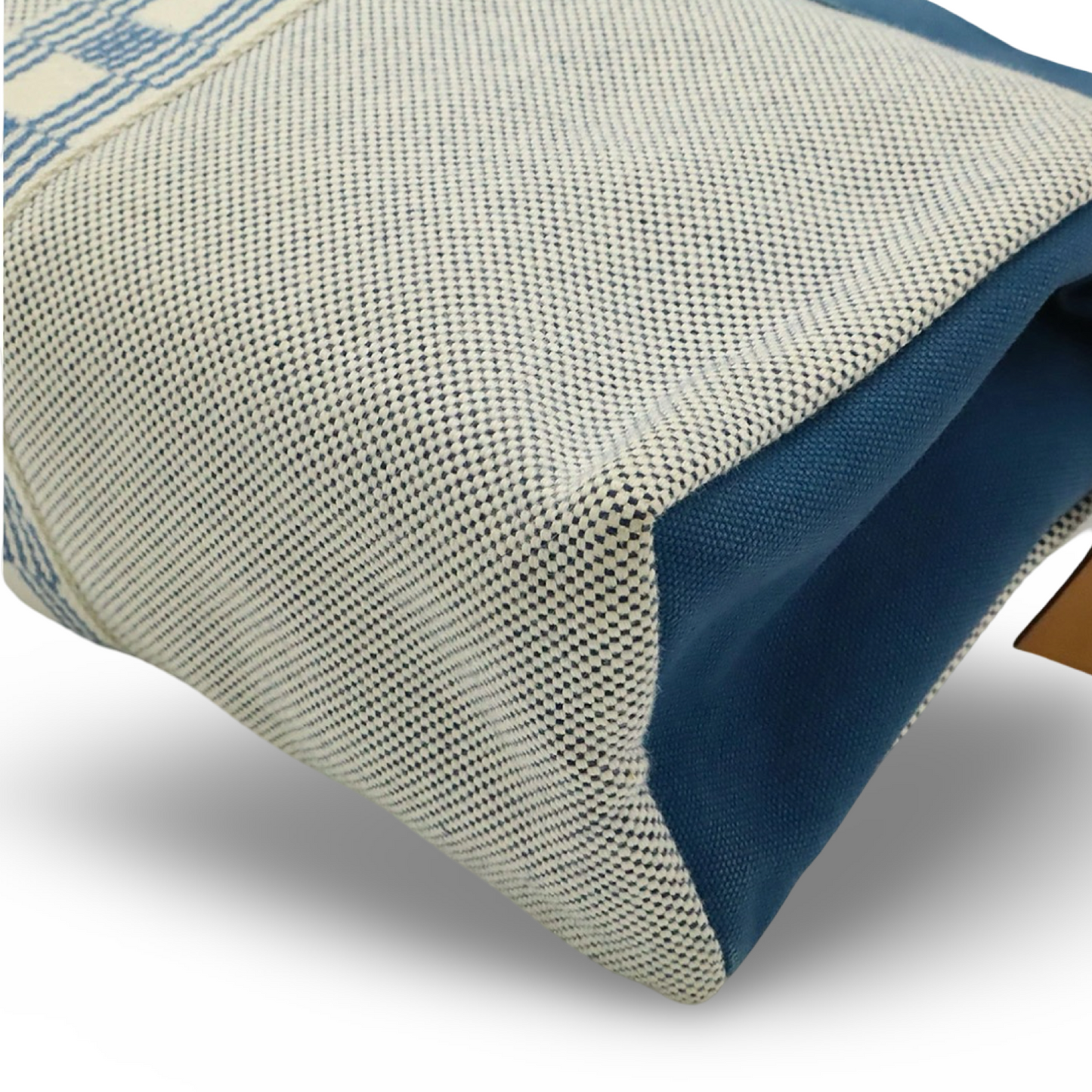 Hermès Jimetoux GM Canvas Travel Pouch Blue Ivory – Previously Owned Good Condition | L’LUXE Authentic’s