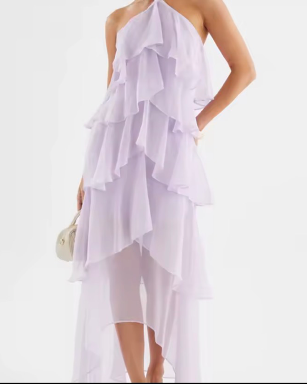 Women’s Layered Ruffle Halter High-Low Dress