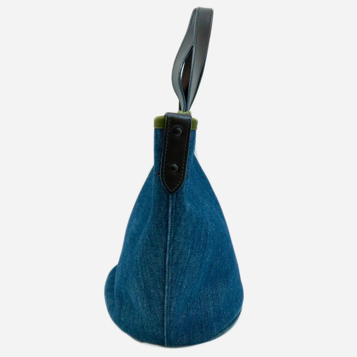 PRADA – Denim Bucket – Miuccia Prada – 2019 – 100% Authentic Pre - Owned (Item No.55820006 Model number 1BG244) look - LLUXE.CA