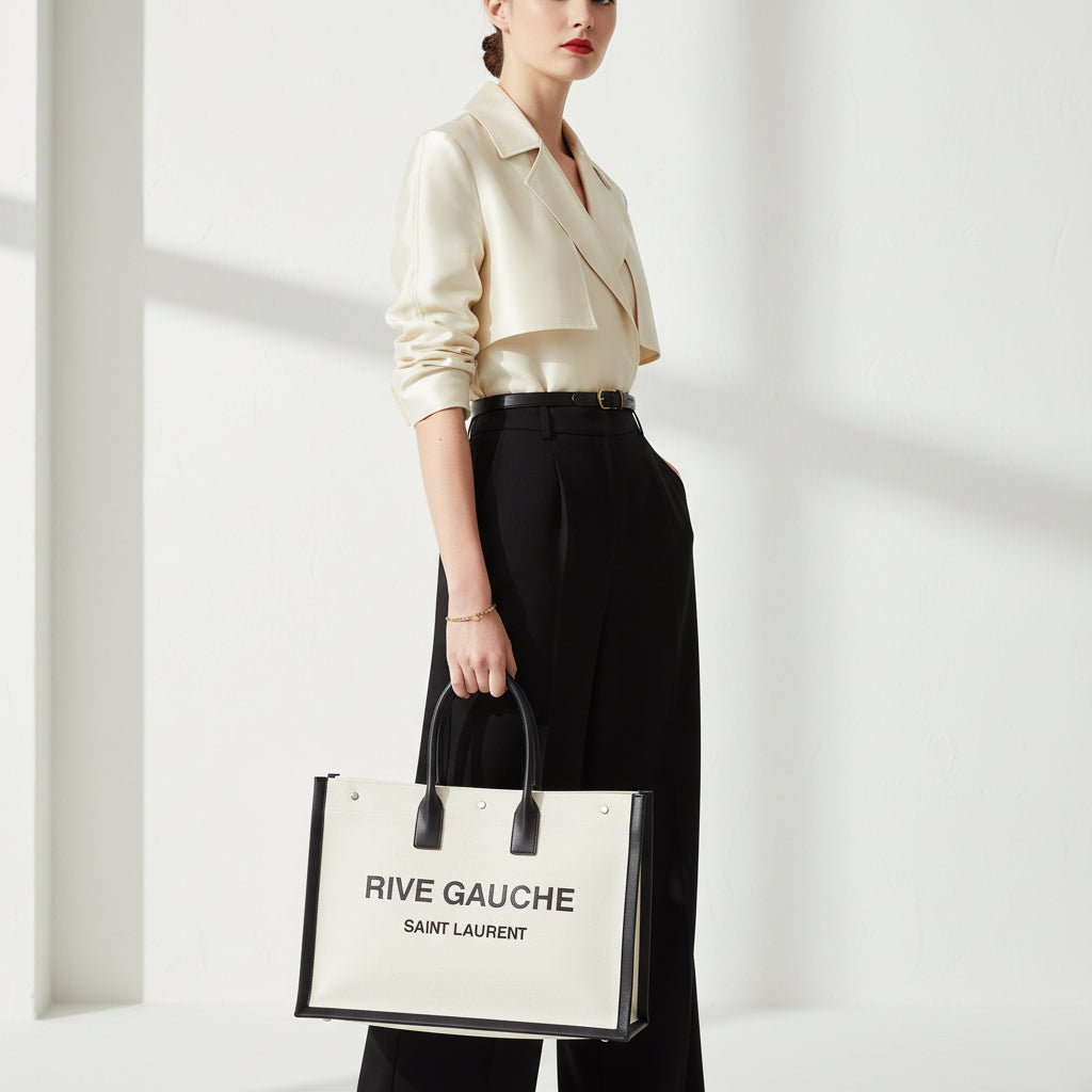 SAINT LAURENT – Rive Gauche Tote Bag – Model No. 509415 – Anthony Vaccarello – Circa 2020s – 100% Authentic Pre - Owned Item No. 00024798 - LLUXE.CA